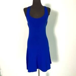 Express sz XS blue strapless cotton mini sheath‎ dress